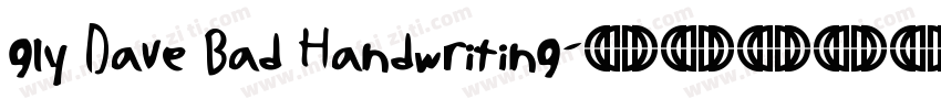 gly Dave Bad Handwriting字体转换
